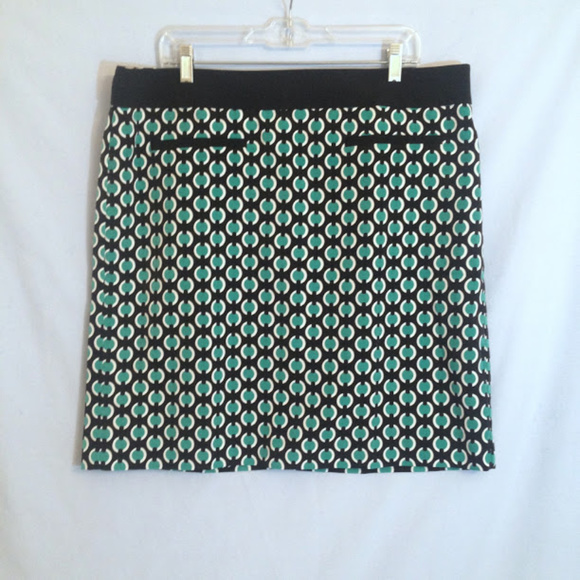 Worthington Dresses & Skirts - Worthington Black Aqua & White Mod Mini Skirt